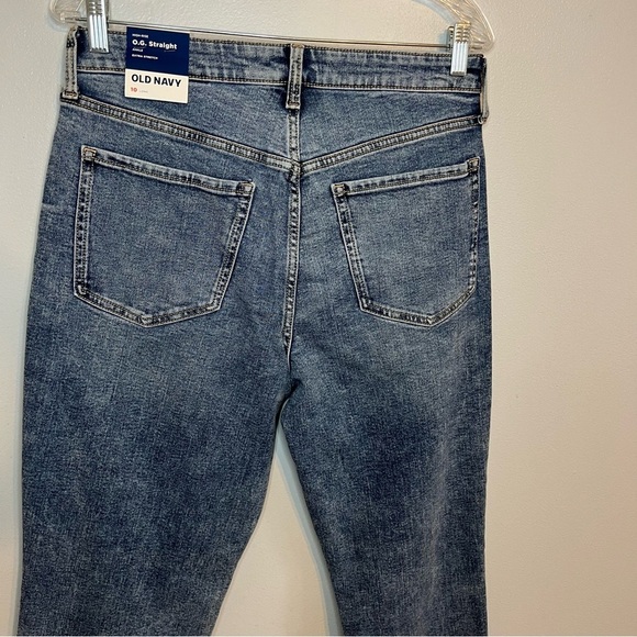 NEW Old Navy Womens High Rise Straight Ankle Jeans Distressed Stretch Sz 10 Long - Picture 10 of 11